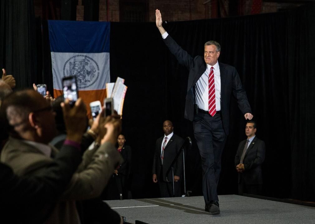 2014: Bill de Blasio elected mayor